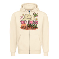 Sandshell 100 days y'all malia Zipper Hoodie - MaliasSmallBusiness
