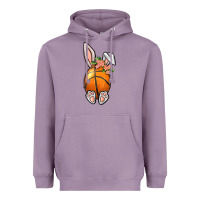 Lavender Basketball Easter Bunny Heavyweight Hoodie - BundleAndBundleShop