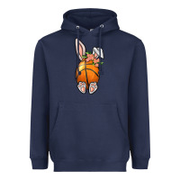 Navy Basketball Easter Bunny Heavyweight Hoodie - BundleAndBundleShop