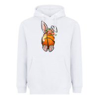 White Basketball Easter Bunny Heavyweight Hoodie - BundleAndBundleShop