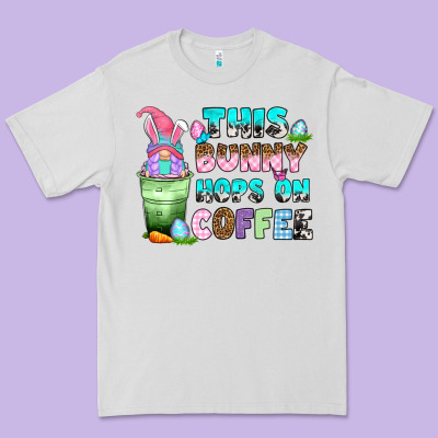 This Bunny Hops On Coffee Premium Tee Designed By Zillion Design Studio