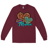 Burgundy hearts mama Long Sleeve Tee - Artiststas
