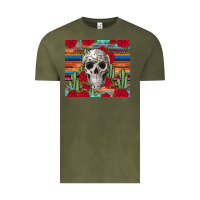 Vintage Olive skull cactus Vintage Tee - JahusDesignShop