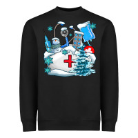 Black Winter Nurse life Heavyweight Sweatshirt - AdoDesignShop