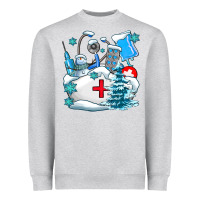Heather Grey Winter Nurse life Heavyweight Sweatshirt - AdoDesignShop