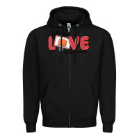 Black for the love of the game Zipper Hoodie - MaliasSmallBusiness