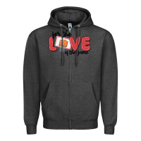 Charcoal Heather for the love of the game Zipper Hoodie - MaliasSmallBusiness