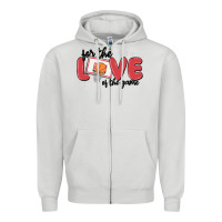 Dove Grey for the love of the game Zipper Hoodie - MaliasSmallBusiness