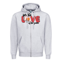 Heather Grey for the love of the game Zipper Hoodie - MaliasSmallBusiness