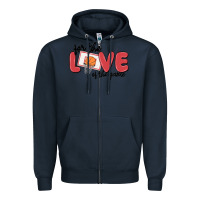 Navy for the love of the game Zipper Hoodie - MaliasSmallBusiness