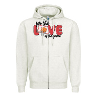 Oatmeal Heather for the love of the game Zipper Hoodie - MaliasSmallBusiness