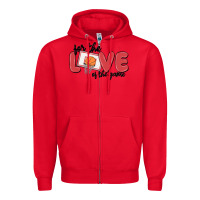 Red for the love of the game Zipper Hoodie - MaliasSmallBusiness