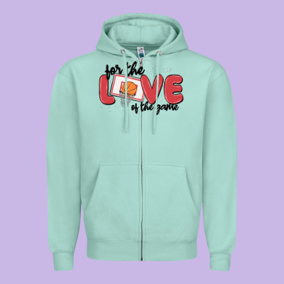 For The Love Of The Game Zipper Hoodie Designed By Maliassmallbusiness