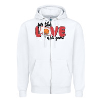 White for the love of the game Zipper Hoodie - MaliasSmallBusiness