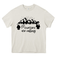 Cream Mountains Heavy Core Tee - Unal Design