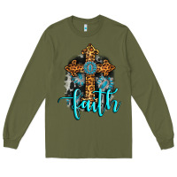 Army Green faith western turquoise Long Sleeve Tee - AdoDesignShop