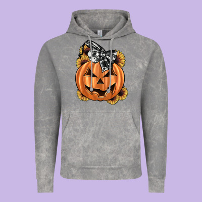 Sunflower Pumpkin Vintage Hoodie Designed By Jahusdesignshop