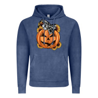 Vintage Denim sunflower pumpkin Vintage Hoodie - JahusDesignShop