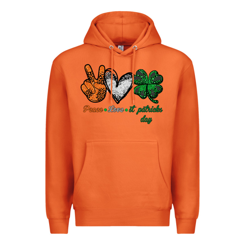 Peace Love St Patrick's Day Premium Hoodie by Bettercallsaul | Teevron