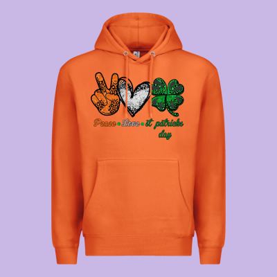 Peace Love St Patrick's Day Premium Hoodie Designed By Bettercallsaul