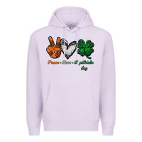 Lilac peace love st patrick's day Premium Hoodie - Bettercallsaul