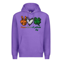 Purple peace love st patrick's day Premium Hoodie - Bettercallsaul
