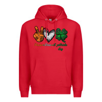Red peace love st patrick's day Premium Hoodie - Bettercallsaul