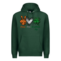 Sports Green peace love st patrick's day Premium Hoodie - Bettercallsaul