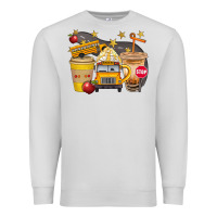 Dove Grey School Bus Coffee And Star Bbs Premium Sweatshirt - BundleAndBundleShop