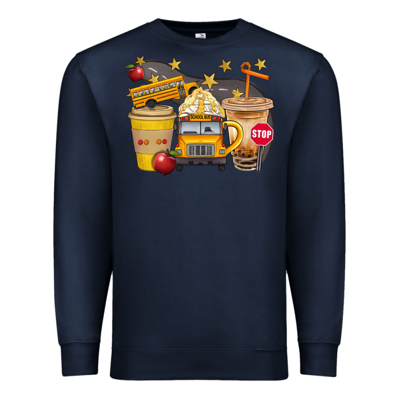 School Bus Coffee And Star Bbs Premium Sweatshirt by BundleAndBundleShop | Teevron