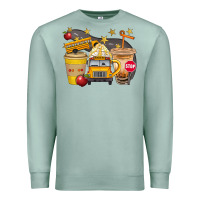 Seafoam School Bus Coffee And Star Bbs Premium Sweatshirt - BundleAndBundleShop