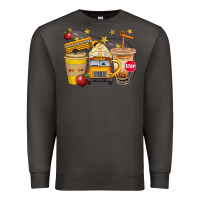 Smoke School Bus Coffee And Star Bbs Premium Sweatshirt - BundleAndBundleShop