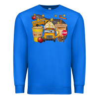 True Royal School Bus Coffee And Star Bbs Premium Sweatshirt - BundleAndBundleShop