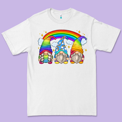 Rainbow Gnomes Premium Tee Designed By Zillion Design Studio