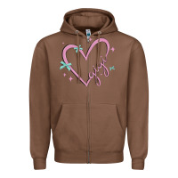 Chestnut gigi with heart and ribbons Zipper Hoodie - MaliasSmallBusiness
