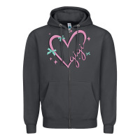 Smoke gigi with heart and ribbons Zipper Hoodie - MaliasSmallBusiness