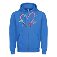 True Royal gigi with heart and ribbons Zipper Hoodie - MaliasSmallBusiness