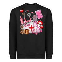 Black nurse  valentines day love Heavyweight Sweatshirt - AdoDesignShop
