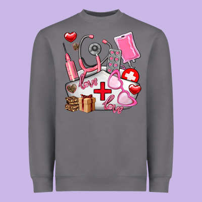 Nurse  Valentines Day Love Heavyweight Sweatshirt Designed By Adodesignshop