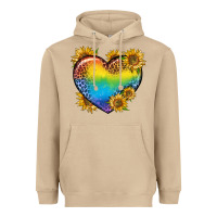 Mushroom Pride Heart And Sunflower Heavyweight Hoodie - BundleAndBundleShop