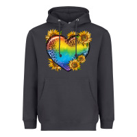 Smoke Pride Heart And Sunflower Heavyweight Hoodie - BundleAndBundleShop
