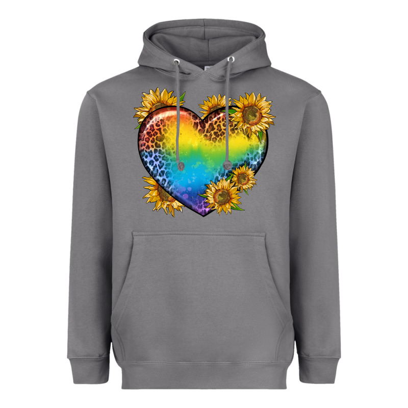 Pride Heart And Sunflower Heavyweight Hoodie by BundleAndBundleShop | Teevron