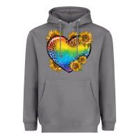 Storm Pride Heart And Sunflower Heavyweight Hoodie - BundleAndBundleShop