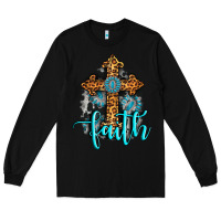 Black faith western turquoise Long Sleeve Tee - AdoDesignShop
