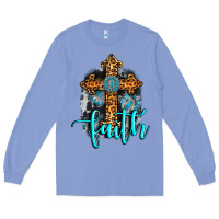 Colony Blue faith western turquoise Long Sleeve Tee - AdoDesignShop