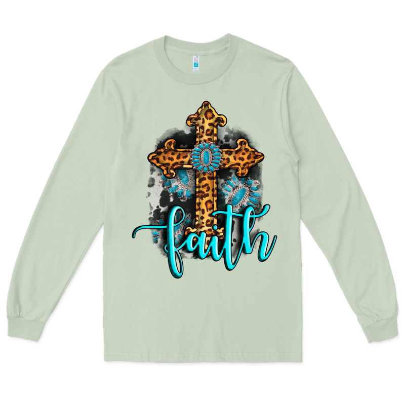 Faith Western Turquoise Long Sleeve Tee by AdoDesignShop | Teevron