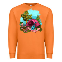 Carrot Glamping Camp And Pink Tent Premium Sweatshirt - BundleAndBundleShop