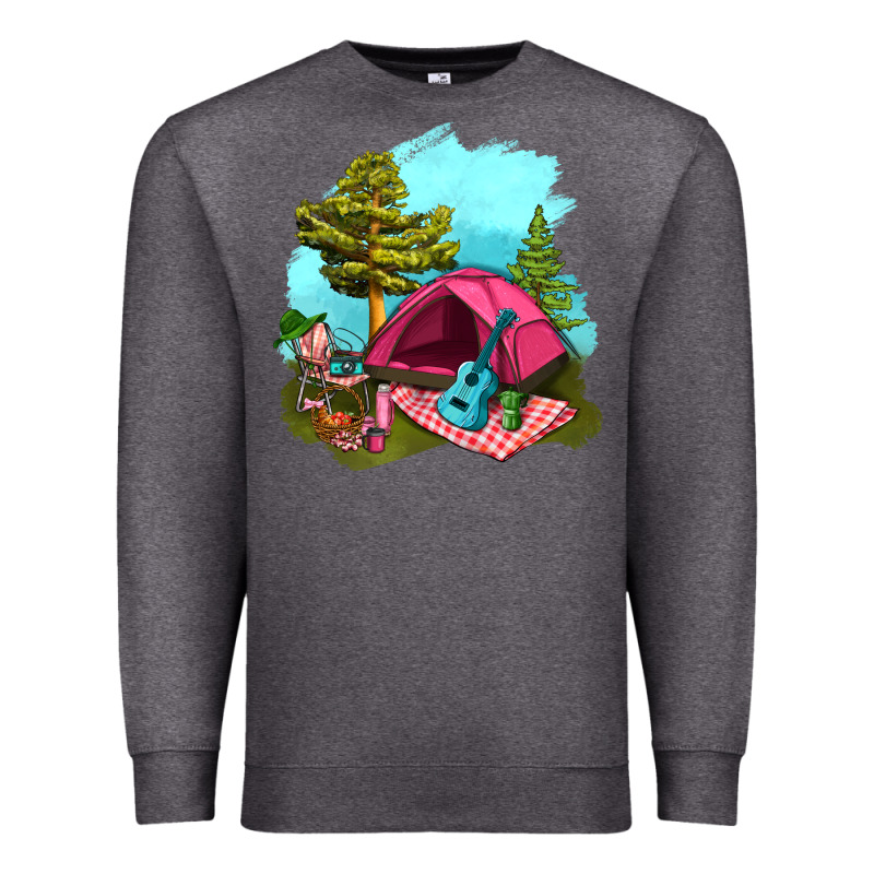 Glamping Camp And Pink Tent Premium Sweatshirt by BundleAndBundleShop | Teevron