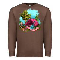 Chestnut Glamping Camp And Pink Tent Premium Sweatshirt - BundleAndBundleShop