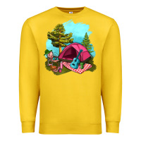 Lemon Glamping Camp And Pink Tent Premium Sweatshirt - BundleAndBundleShop